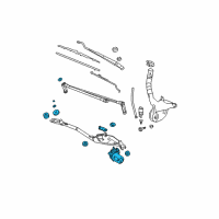 OEM 2008 Buick LaCrosse Wiper Motor Diagram - 19120740