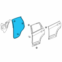 OEM 2014 Honda CR-V Weatherstrip, R RR Door Diagram - 72810-T1W-A11