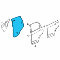 OEM Honda CR-V Weatherstrip, R RR Door Diagram - 72810-T1W-A11