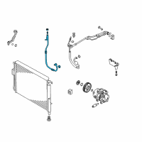 OEM 2018 Kia Sorento Air Conditioner Refrigerant Discharge Hose Diagram - 97762C6701