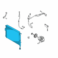 OEM 2017 Kia Sorento Condenser Assembly-Cooler Diagram - 97606C6000