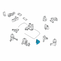OEM 2018 Toyota Sienna Front Mount Bracket Diagram - 12311-0P170
