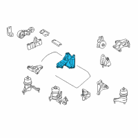 OEM Toyota Highlander Front Bracket Diagram - 12315-0P100
