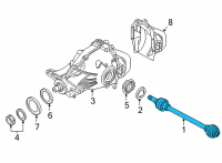 OEM 2020 BMW M850i xDrive Gran Coupe OUTPUT SHAFT, REAR LEFT Diagram - 33-20-8-487-533