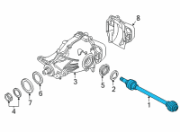 OEM BMW M850i xDrive Gran Coupe OUTPUT SHAFT, REAR LEFT Diagram - 33-20-8-487-533