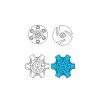 OEM Toyota Tundra Center Cap Diagram - 42603-AF050