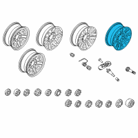 OEM 2022 Ford F-350 Super Duty Wheel, Alloy Diagram - LC3Z-1007-A