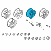 OEM 2022 Ford F-350 Super Duty Wheel, Alloy Diagram - LC3Z-1007-B