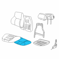 OEM Chevrolet Monte Carlo Pad Asm, Driver Seat Cushion Diagram - 12455420