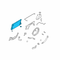 OEM 2008 Ford F-350 Super Duty Radiator Assembly Diagram - 8C3Z-8009-F