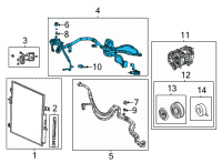 OEM 2022 Jeep Wagoneer A/C SUCTION AND LIQUID Diagram - 68347380AC