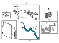 OEM Jeep Wagoneer A/C SUCTION & DISCHARGE Diagram - 68348370AB