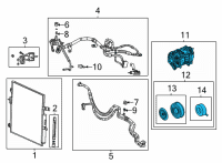 OEM 2022 Jeep Wagoneer COMPRESSO-AIR CONDITIONING Diagram - 68346657AB