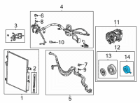 OEM Jeep Grand Cherokee L AIR CONDITIONING CLUTCH Diagram - 68526047AA