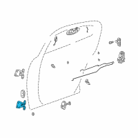 OEM 2002 Chrysler Sebring Rear Door Lower Hinge Diagram - 5127799AA