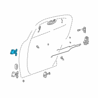 OEM Chrysler Sebring Rear Door Upper Hinge Diagram - 5127796AA