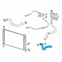 OEM 2021 Chevrolet Silverado 1500 Upper Hose Diagram - 84545553