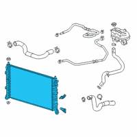 OEM 2020 GMC Sierra 1500 Radiator Diagram - 84943135