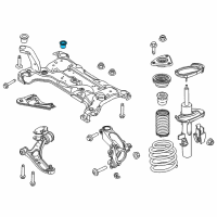 OEM 2014 Ford C-Max Suspension Crossmember Insulator Diagram - CV6Z-5A103-B