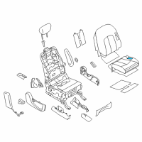 OEM 2013 Nissan Quest Pad Front Seat Cushion Diagram - 87311-1JA2C