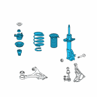 OEM 2006 Honda Civic Shock Absorber Assembly, Right Front Diagram - 51601-SNC-A14