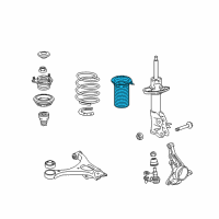 OEM Honda Civic Rubber, Left Front Spring Mounting Diagram - 51403-SNA-A02