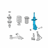 OEM 2006 Honda Civic Shock Absorber Unit, Right Front Diagram - 51605-SNC-A02