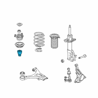 OEM Honda Rubber, Front Bump Stop Diagram - 51722-SNA-A03