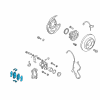 OEM 2015 Hyundai Veloster Rear Disc Brake Pad Kit Diagram - 58302-2VA30