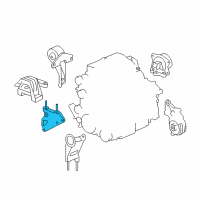 OEM Pontiac G6 Bracket-Engine Mount Diagram - 15299168