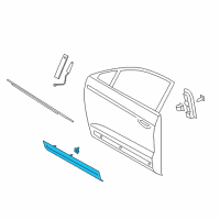 OEM 2018 Lincoln MKC Side Molding Diagram - EJ7Z-7820879-AA