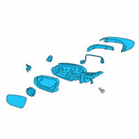 OEM 2020 Kia K900 Outside Mirror Assembly Diagram - 87610J6240