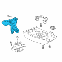 OEM 2019 Cadillac CT6 Mount Bracket Diagram - 23390692