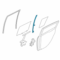 OEM 2022 Nissan Leaf Sash Assy-Rear Door Partition, LH Diagram - 82223-3NF0A