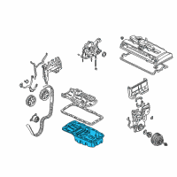 OEM 1993 Acura Integra Pan, Oil Diagram - 11200-P30-010