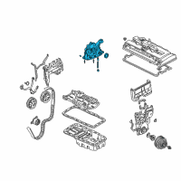 OEM Acura Integra Pump Assembly, Oil Diagram - 15100-P72-A01