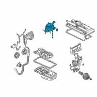 OEM Acura Pump Assembly, Oil Diagram - 15100-P72-A01