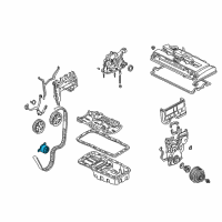 OEM 2001 Honda CR-V Tensioner, Timing Belt Diagram - 14510-P30-003