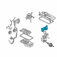 OEM 1999 Honda Civic Cover, Timing Belt Middle Diagram - 11820-PR3-010