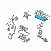 OEM 2000 Honda Civic Gasket, Head Cover Diagram - 12341-PR3-000