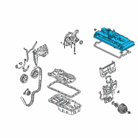 OEM 1999 Honda Civic Cover, Cylinder Head Diagram - 12310-P30-000