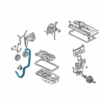 OEM Honda Belt, Timing (124Ru26 D-130) (Unitta) Diagram - 14400-P2T-004