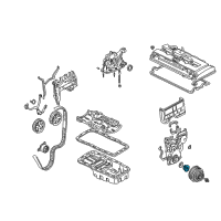 OEM 2001 Honda CR-V Pulley, Timing Belt Drive Diagram - 13621-P72-A01