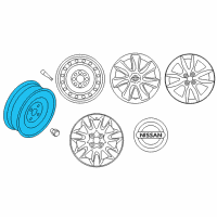 OEM 2015 Nissan Versa Spare Tire Wheel Assembly Diagram - 40300-3BA7A