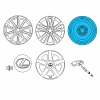 OEM 2011 Lexus CT200h Wheel, Disc Diagram - 42611-21291