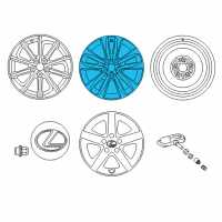 OEM 2014 Lexus CT200h Wheel, Disc Diagram - 42611-76190