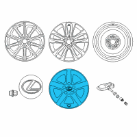 OEM Lexus CT200h Cap Sub-Assembly, Wheel Diagram - 42602-76010