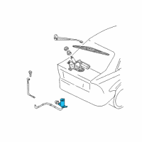 OEM 2003 Ford Focus Rear Washer Pump Diagram - YS4Z-17664-BA