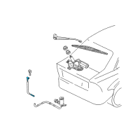 OEM 2001 Ford Focus Windshield Washer Tube Diagram - 2M5Z17408AA