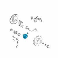 OEM 2022 Lexus GX460 Front Axle Hub Sub-Assembly, Left Diagram - 43502-60201